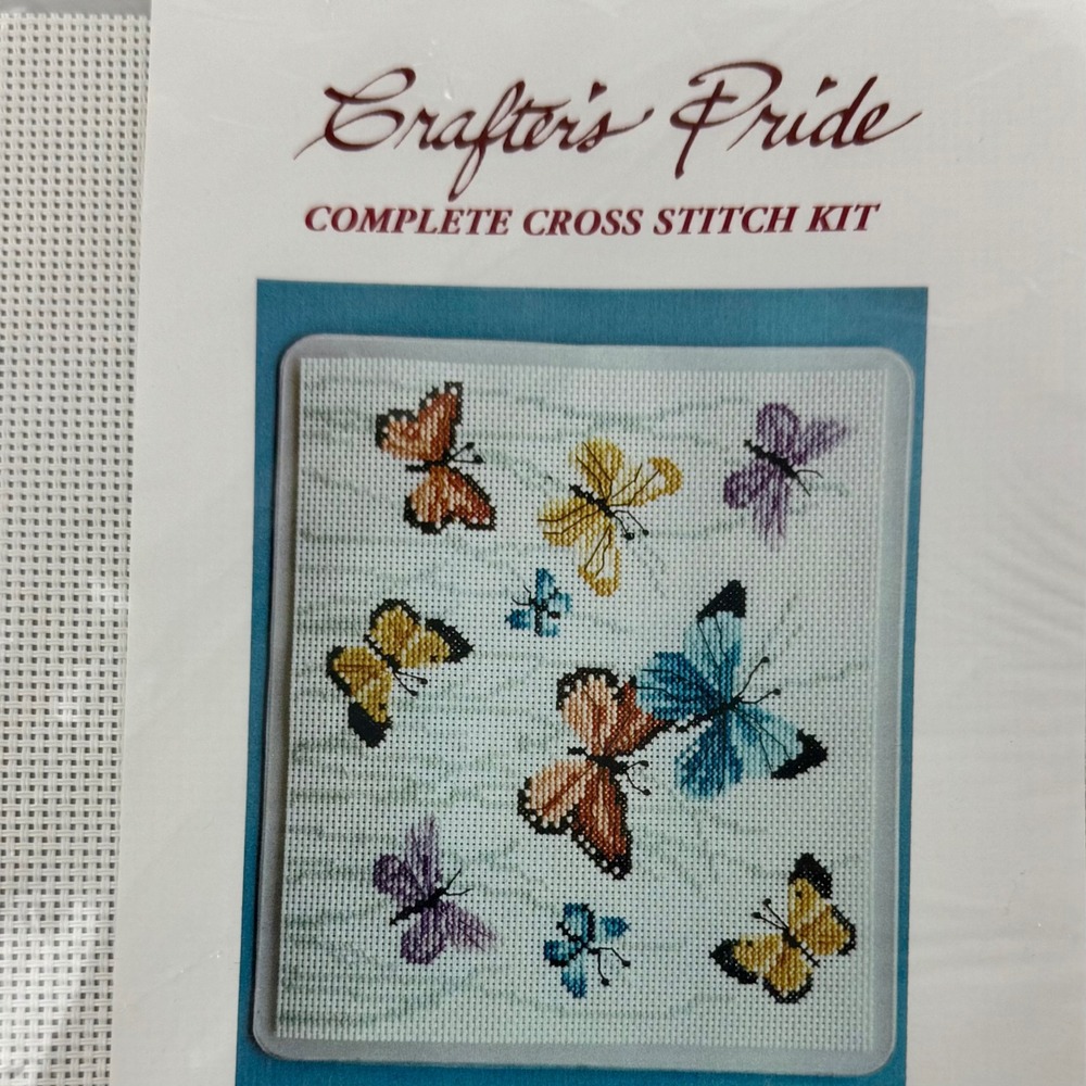 Crafters Pride Butterfly Mousepad Complete Cross Stitch Kit 90150 Daniel Ent NEW